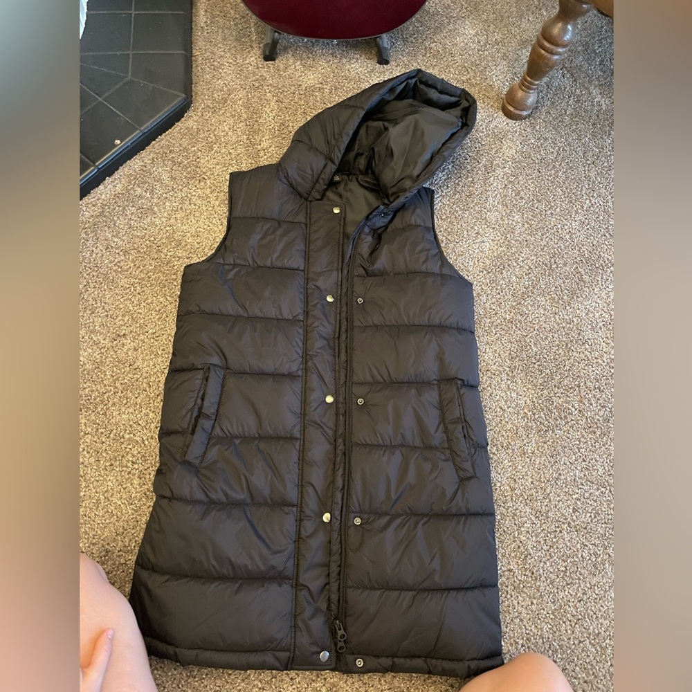 Long puffer vest
